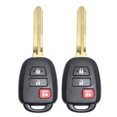 For Toyota Yaris Scion tC iQ 2014-2016 314MHz G MOZB52TH 3 Button Remote Car Key Fob - 2 PCS